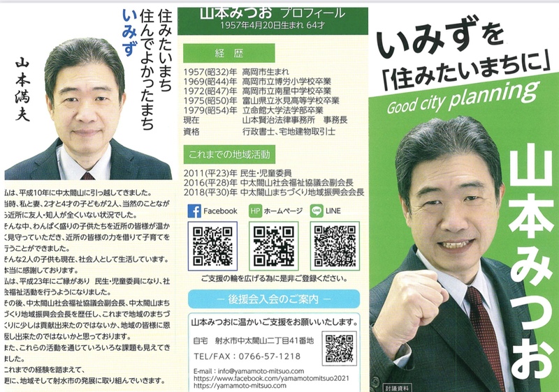 射水市議会議員選挙 自民党が公認推薦立候補者決定 小杉地区 山本満夫 西尾哲 大垣友和 石田勝志 永森直人 ナガモリナオト 選挙ドットコム