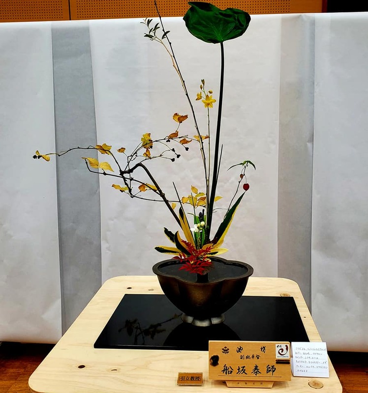 水島愛あいサロンで開催されています 池坊水島支部いけばな池坊展 にお伺い致しました 大守秀行 オオモリヒデユキ 選挙ドットコム