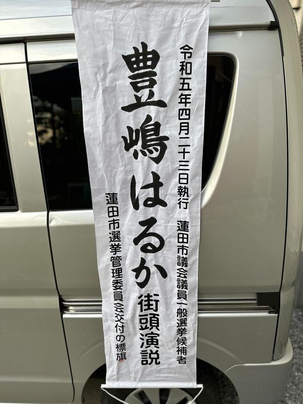 【🏳街頭演説用標旗🏳】 - 豊嶋はるか（トヨシマハルカ） ｜ 選挙ドットコム